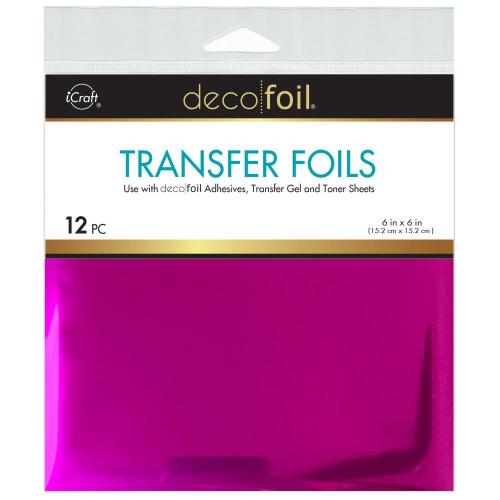 Deco Foil Transfer Sheets 6"X6" 12/Pkg Berry Crush