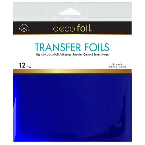 Deco Foil Transfer Sheets 6"X6" 12/Pkg Indigo Dreams