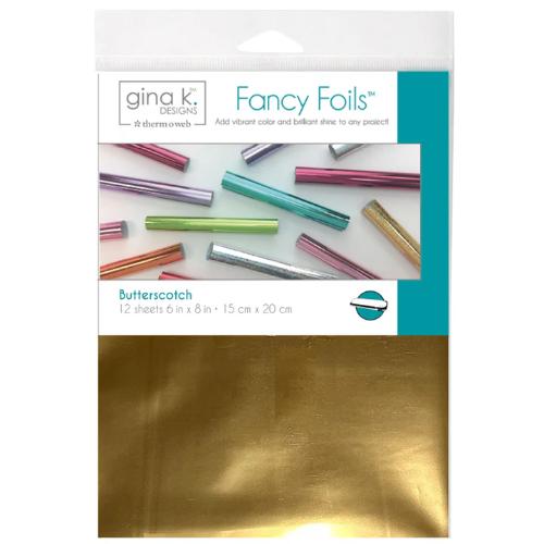 Gina K Designs Fancy Foil 6"X8" 12/Pkg Butterscotch
