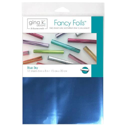 Gina K Designs Fancy Foil 6"X8" 12/Pkg Blue Sky