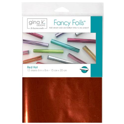 Gina K Designs Fancy Foil 6"X8" 12/Pkg Red Hot