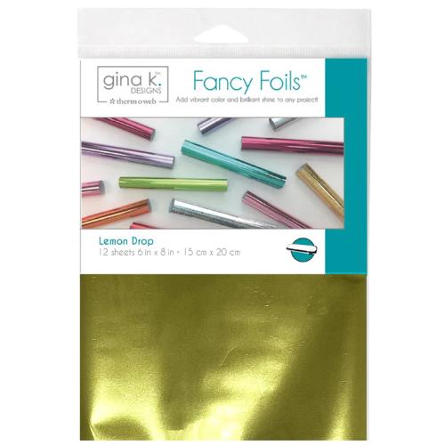 Gina K Designs Fancy Foil 6"X8" 12/Pkg Lemon Drop