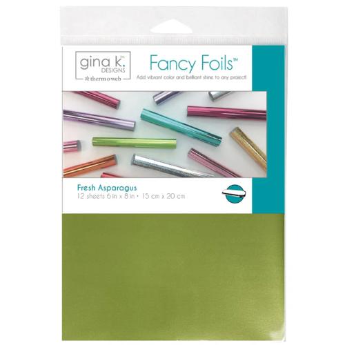Gina K Designs Fancy Foil 6"X8" 12/Pkg Fresh Asparagus - Matte Finish