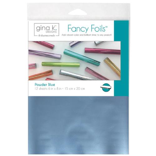 Gina K Designs Fancy Foil 6"X8" 12/Pkg Powder Blue - Matte Finish