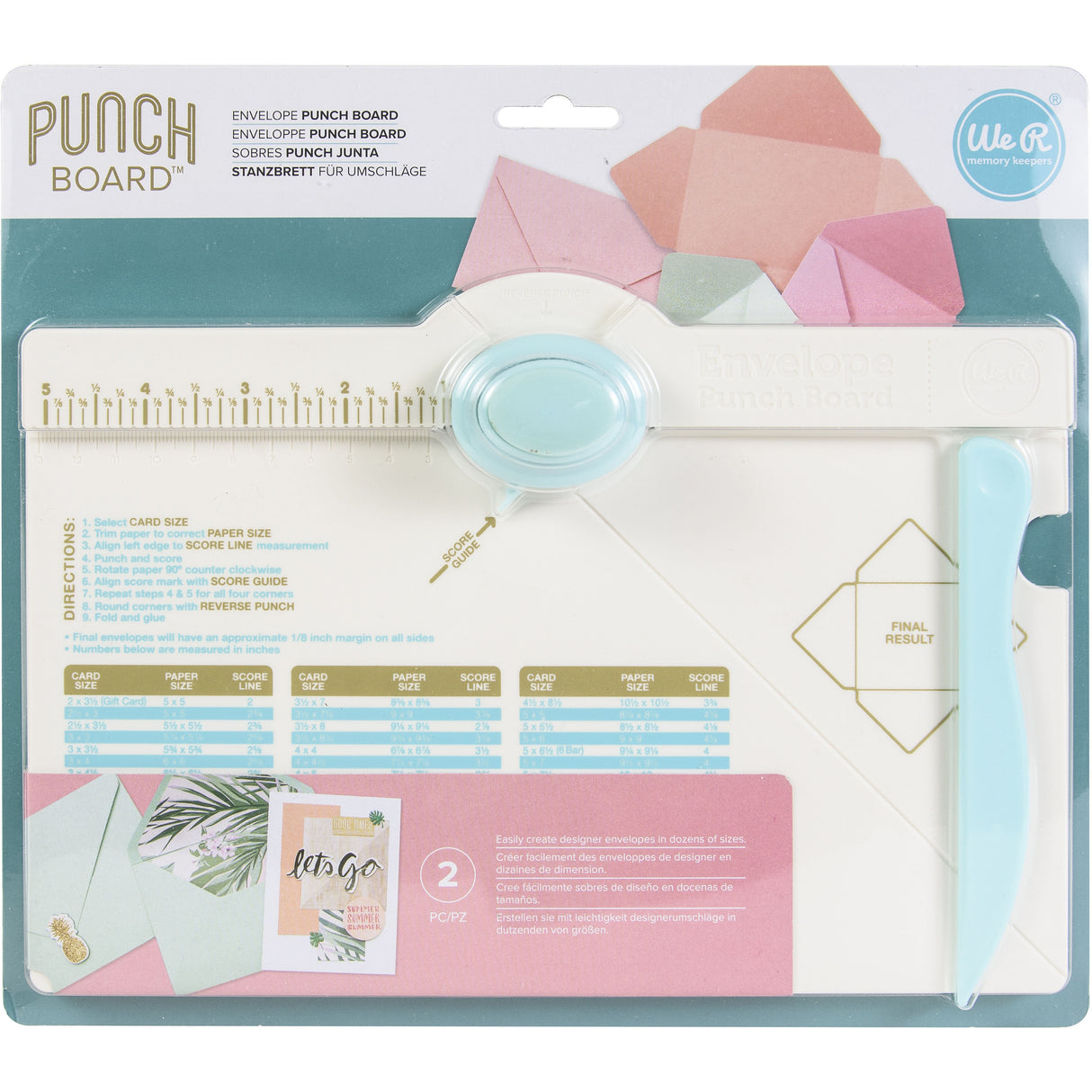 We R Envelope Punch Board 6.75"X10.5" Postage as per actuals