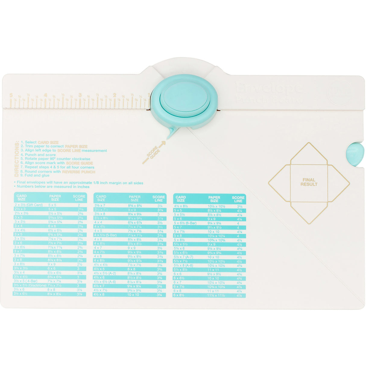 We R Envelope Punch Board 6.75"X10.5" Postage as per actuals