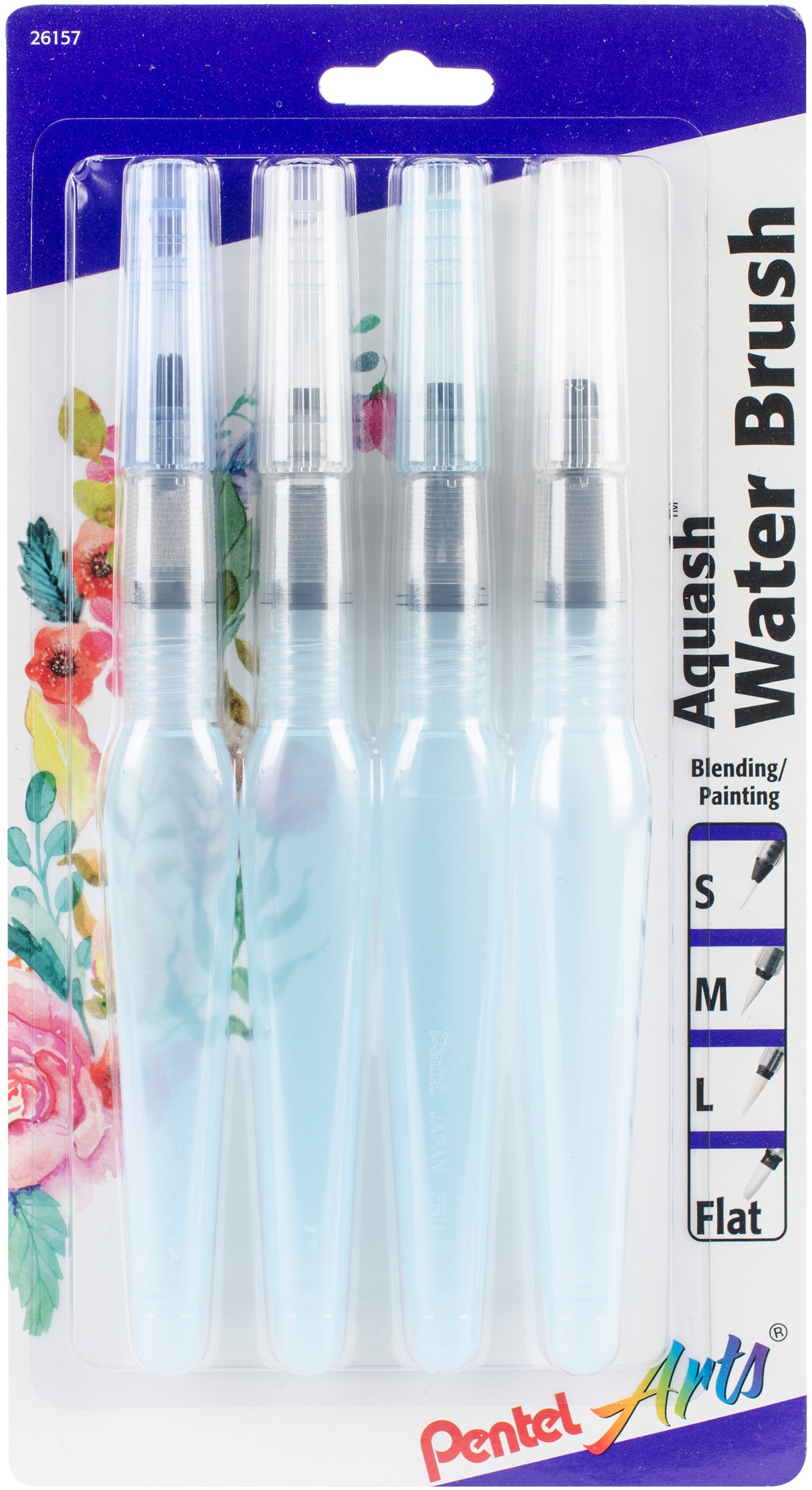 Pentel Arts Aquash Water Brush 4/Pkg