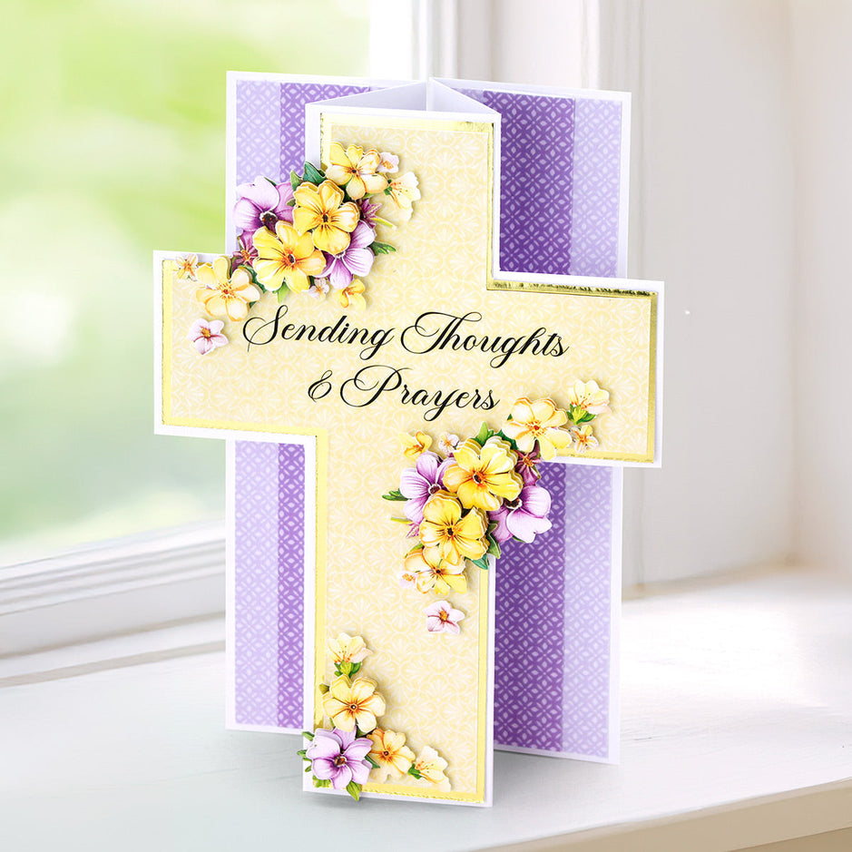 Katy Sue White Cross Pop Up Cards & Envelopes 127x178mm, Pack of 12