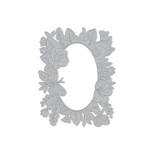 Hero Arts Floral Frame BetterPress + Foil Plate from the Lovely Letterpress Collection