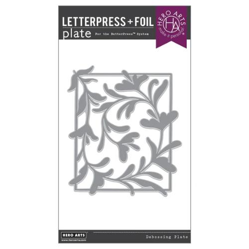 Hero Arts Decorative Floral BetterPress + Foil Plate from the Lovely Letterpress Collection