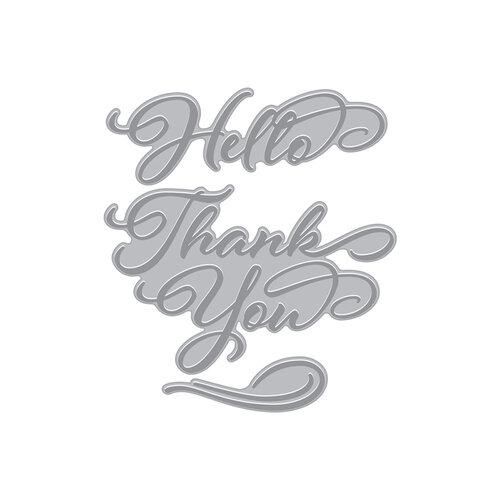 Hero Arts Hello & Thank You BetterPress + Foil Plates from the Lovely Letterpress Collection
