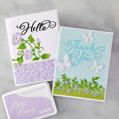 Hero Arts Hello & Thank You BetterPress + Foil Plates from the Lovely Letterpress Collection