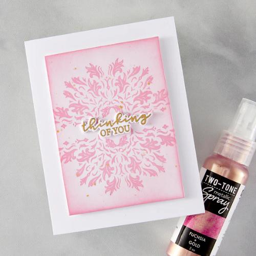 Hero Arts Lavish Flourish BetterPress + Foil Plate from the Lovely Letterpress Collection