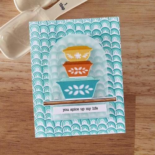 Hero Arts Color Layering Retro Rainbow Stencil