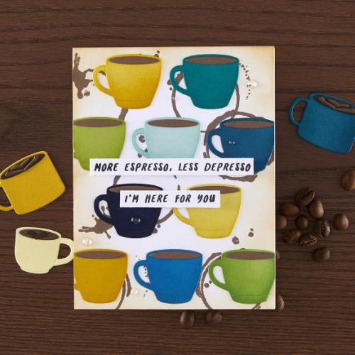 Hero Arts Bring Coffee Clear Stamp Set