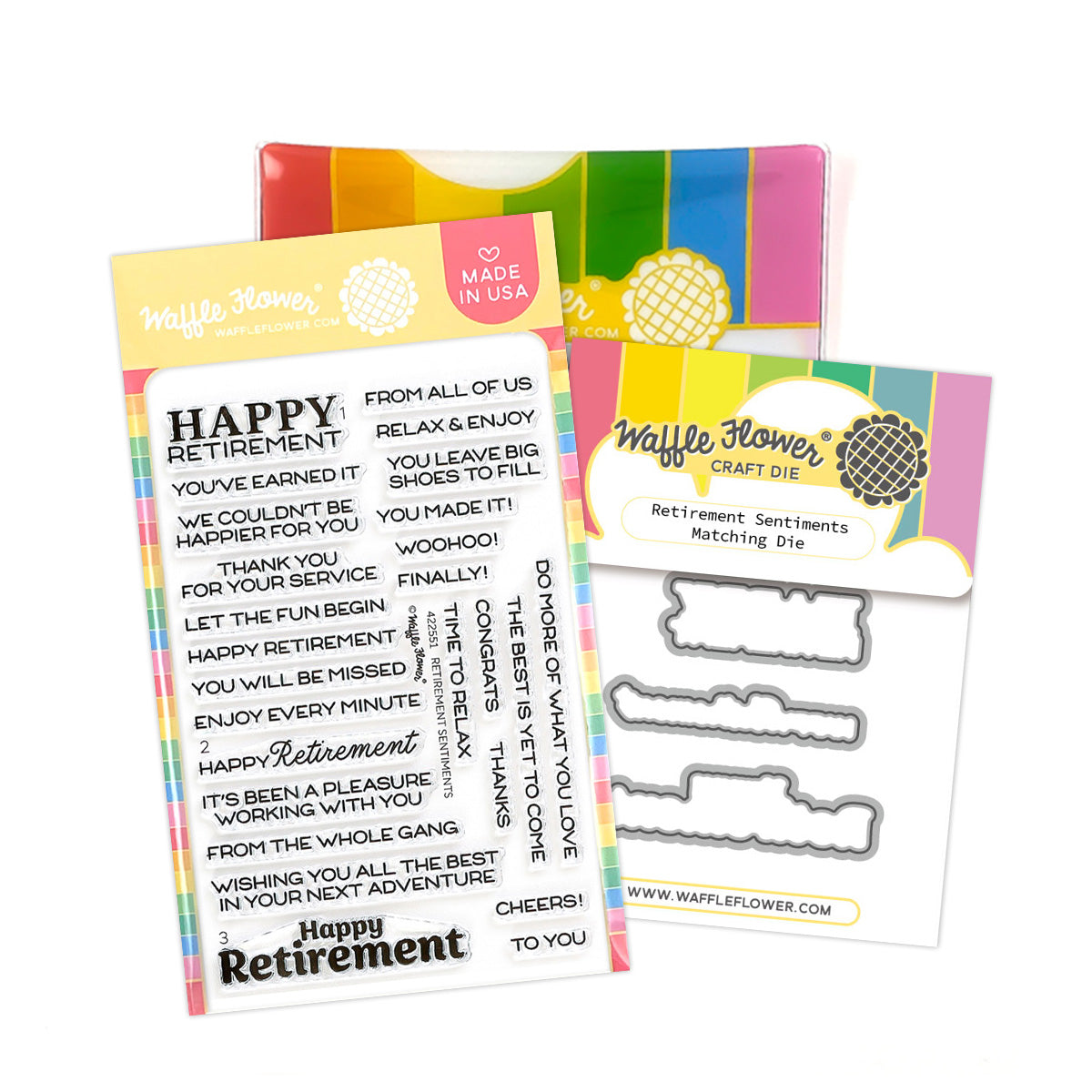 Waffle Flower Retirement Sentiments Combo - WFC2551