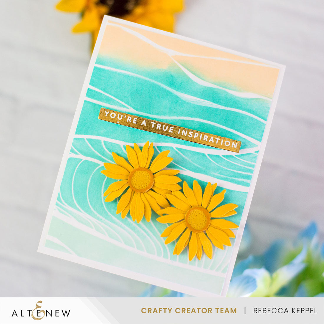 Altenew Brilliant Waves Background Stencil