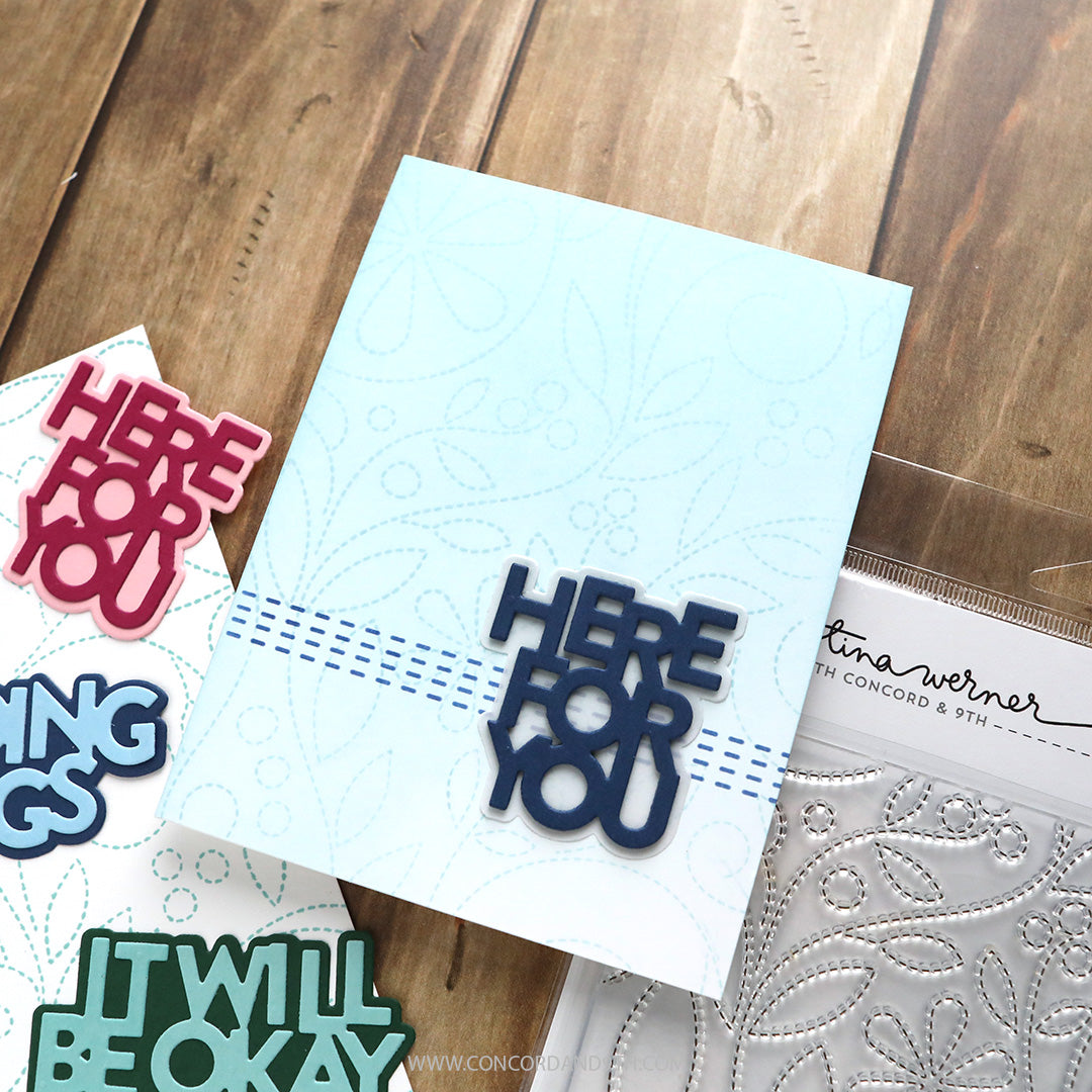 Concord & 9th KW Easy Repeat Stitched Vines Background Stamp