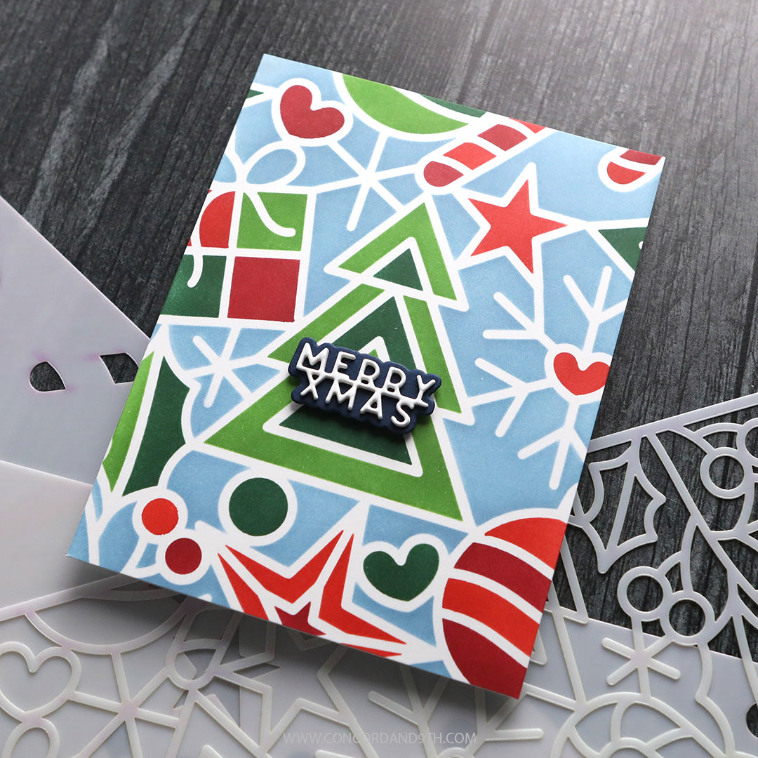 Concord & 9th Kristina Werner Holiday Icons Stencil Pack (6 qty; 6 x 9)