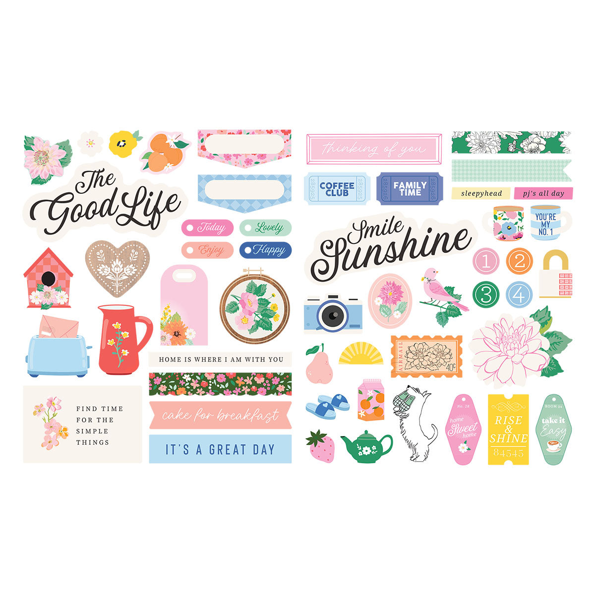 Spellbinders Rosie’s Studio Breakfast in Bed – Chipboard Stickers