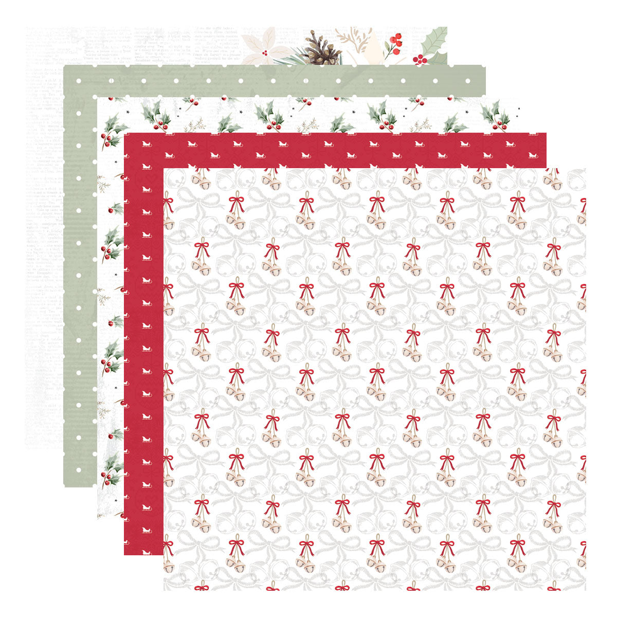 Rosie's Studio Sleigh Bells Ring 6 x 6" Designer Paper Pad