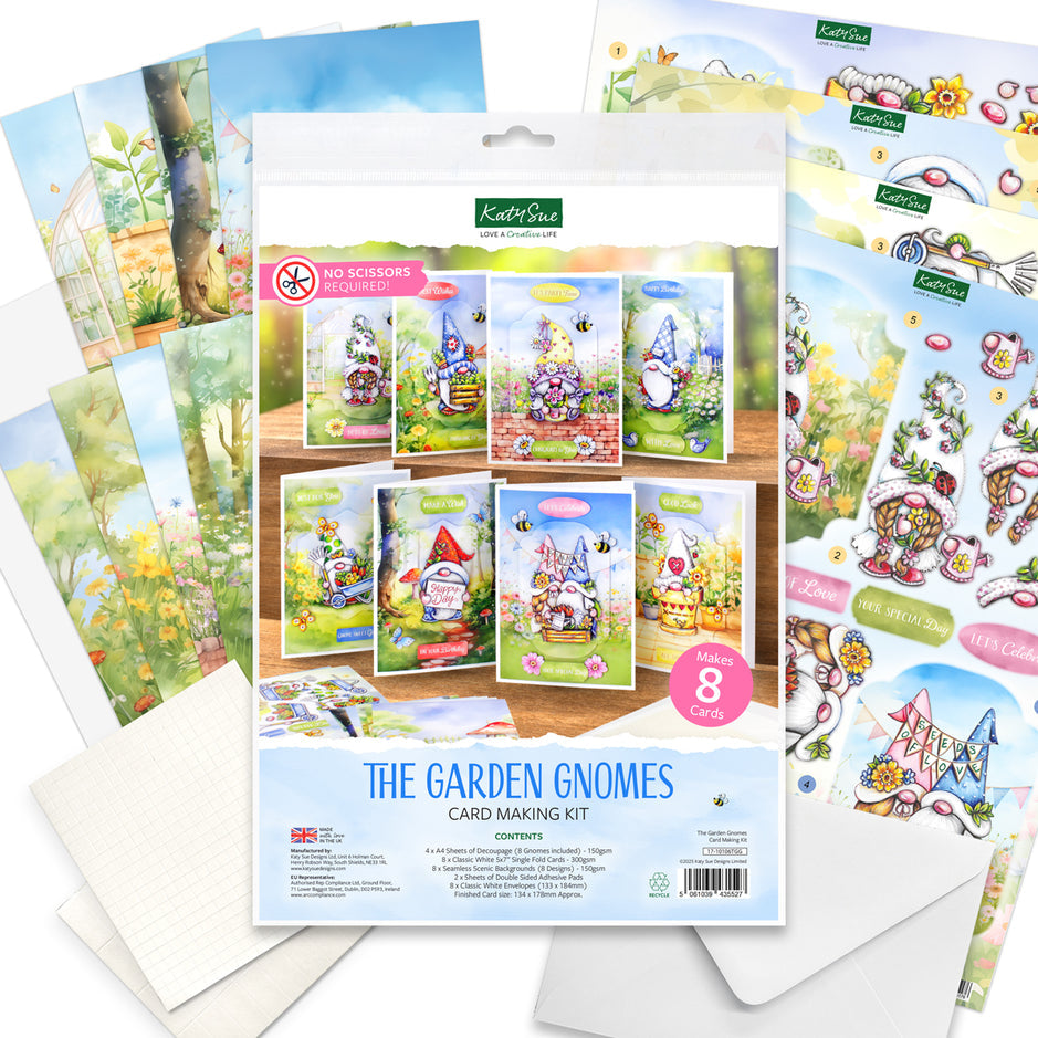 Katy Sue The Garden Gnomes Card Making Kit