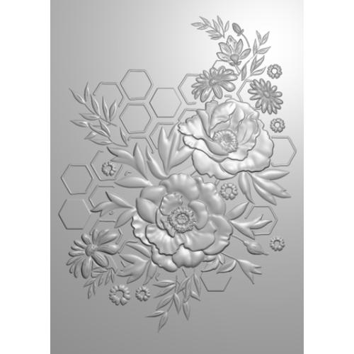 Crafter's Companion Flora & Fauna 3D Embossing Folder 5x7 Inch Sweet Flora (NG-FF-3D-EF5-SWFL)