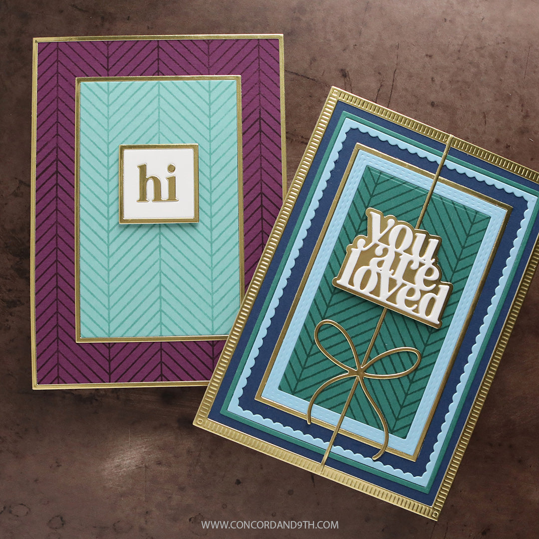Concord & 9th KW Easy Repeat Herringbone Background Stamp (6 x 6)