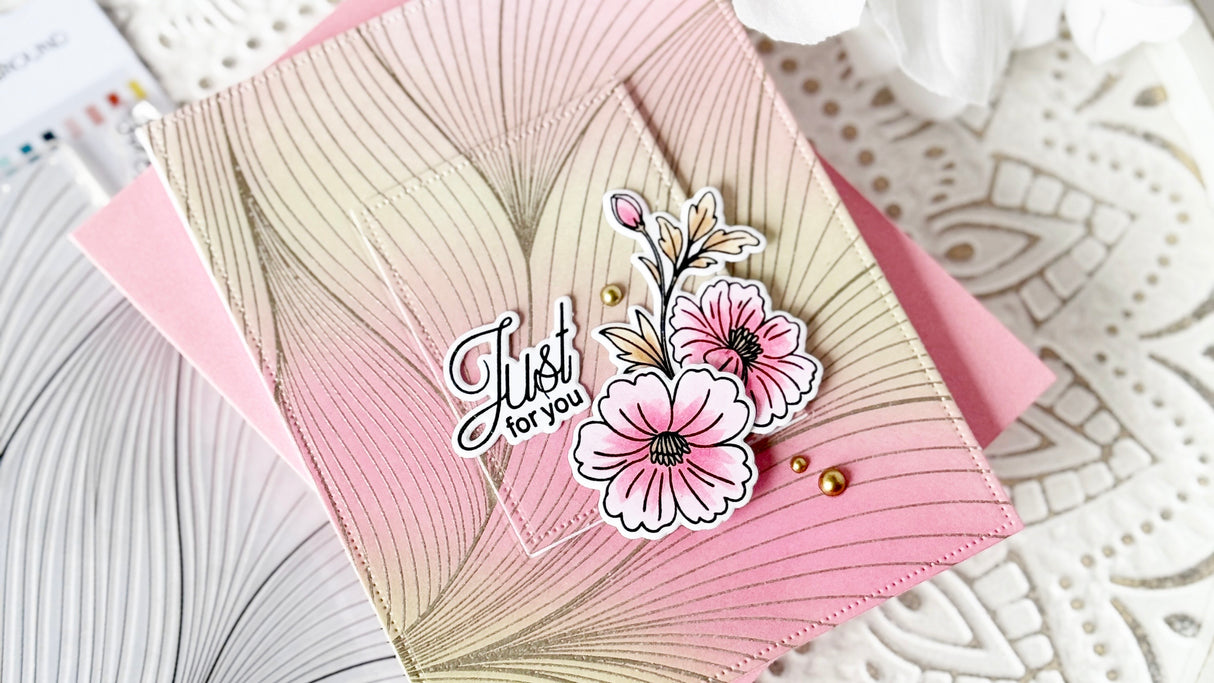 Alex Syberia Designs Abstract Background Stamp Set & Die set