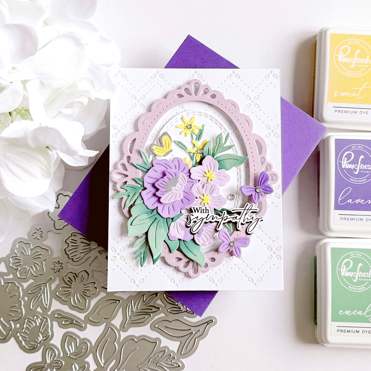 Pinkfresh Studio Golden Poppies die & Stencil Bundle