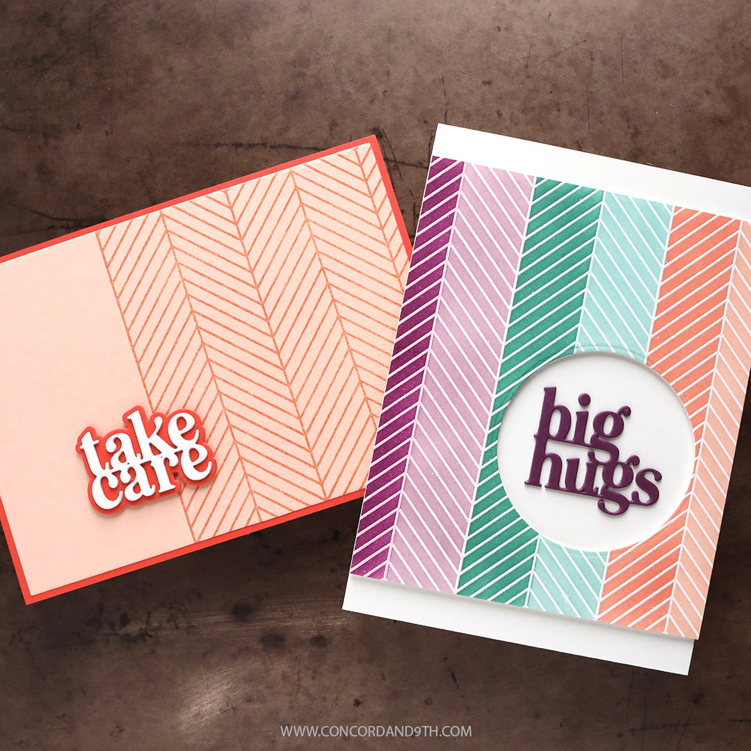 Concord & 9th KW Easy Repeat Herringbone Background Stamp (6 x 6)