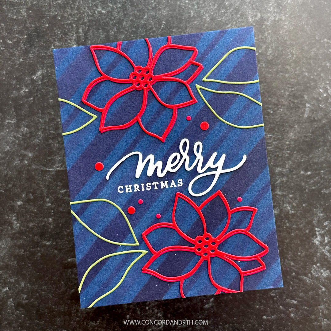 Concord & 9th KW Merry Script Stamp Set (3 x 3) & Die Bundle