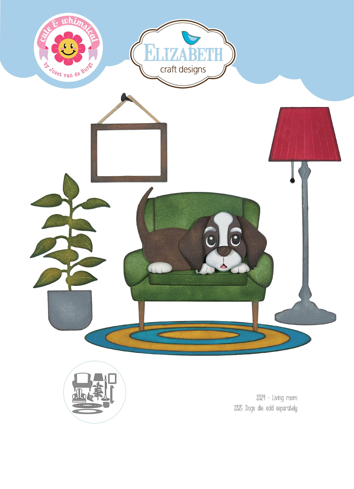 Elizabeth Craft Designs Living Room Die Set - 2329