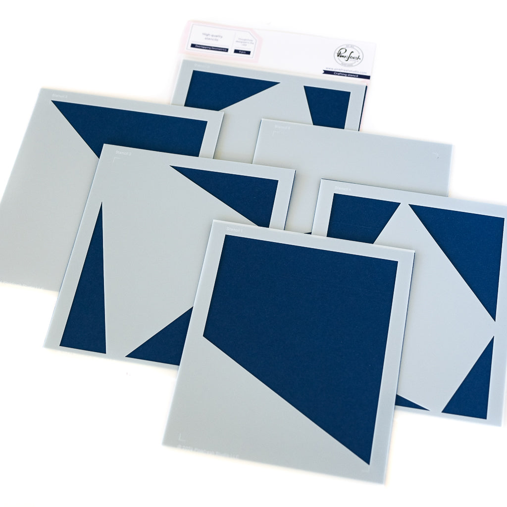 Pinkfresh Studio Overlapping Geometrics stencil