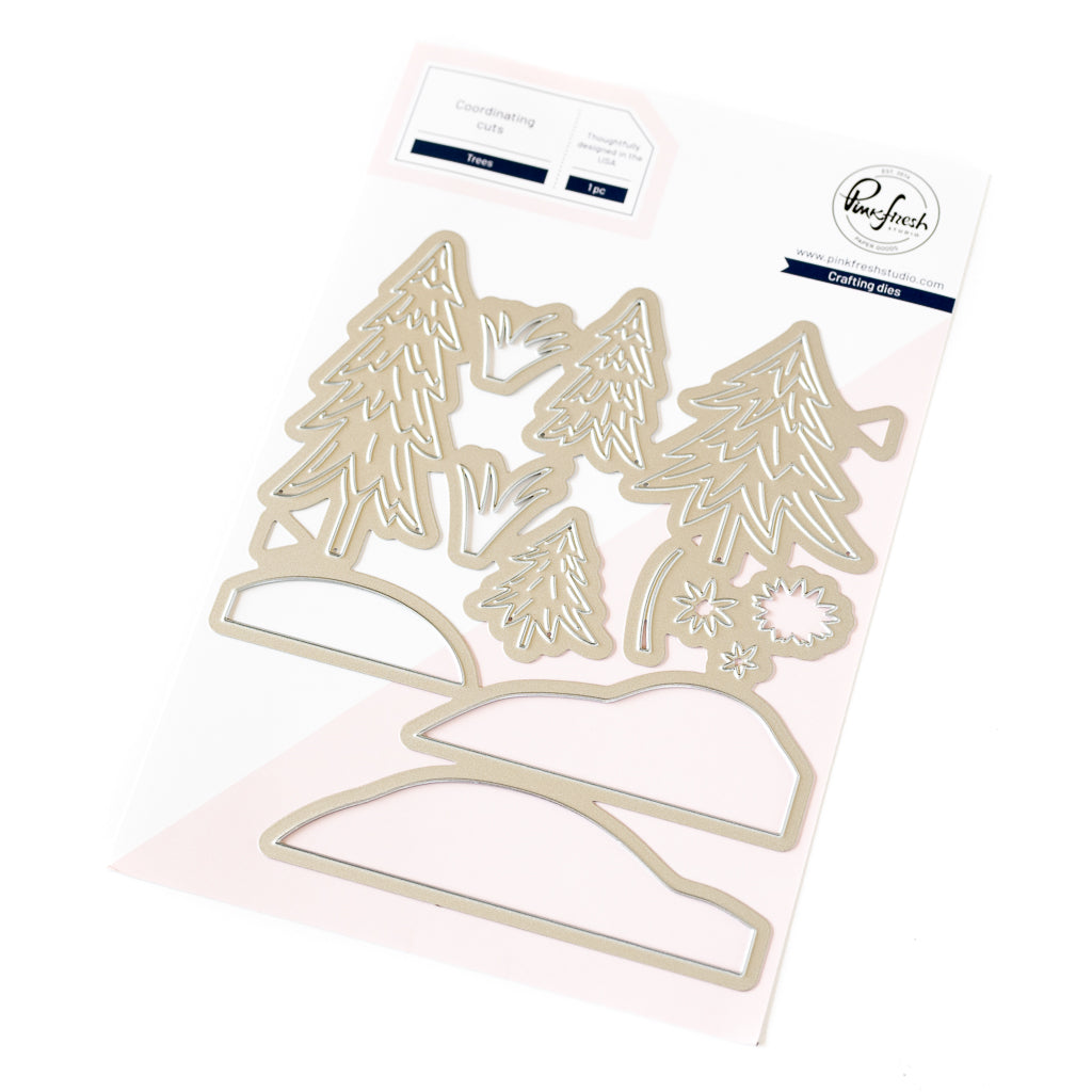 Pinkfresh Studio Trees stencil/ Die Bundle