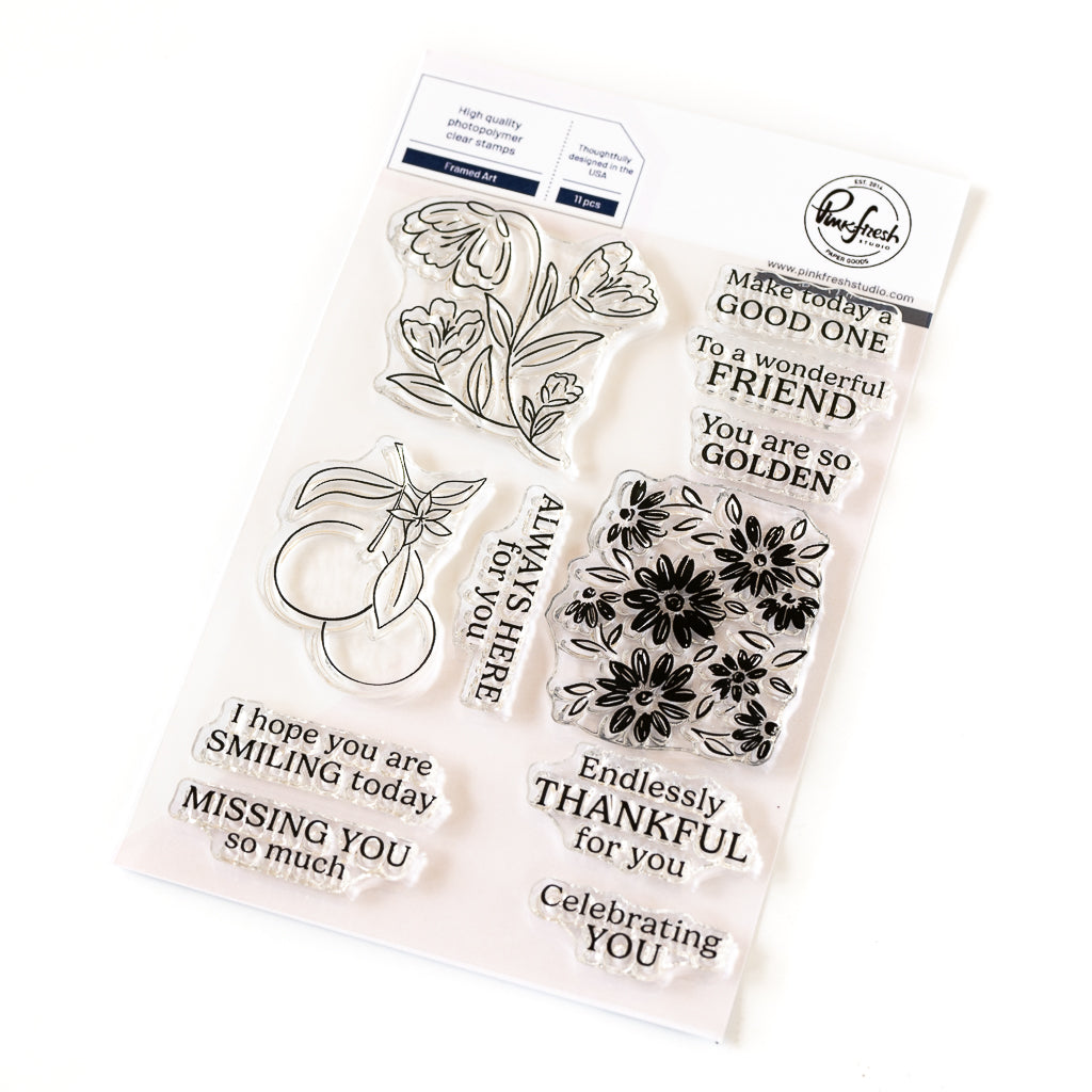 Pinkfresh Studio Framed Art stamp/ die/ stencil Bundle