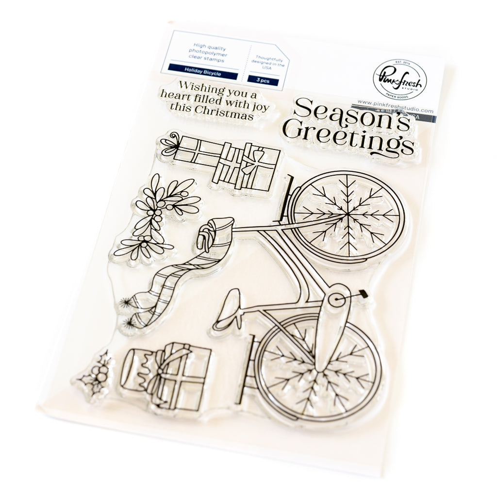Pinkfresh Studio Holiday Bicycle-Stamp/ Die Bundle