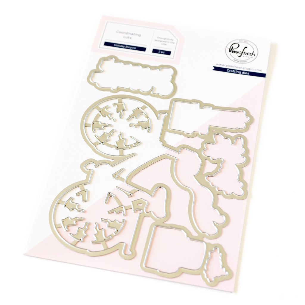 Pinkfresh Studio Holiday Bicycle-Stamp/ Die Bundle