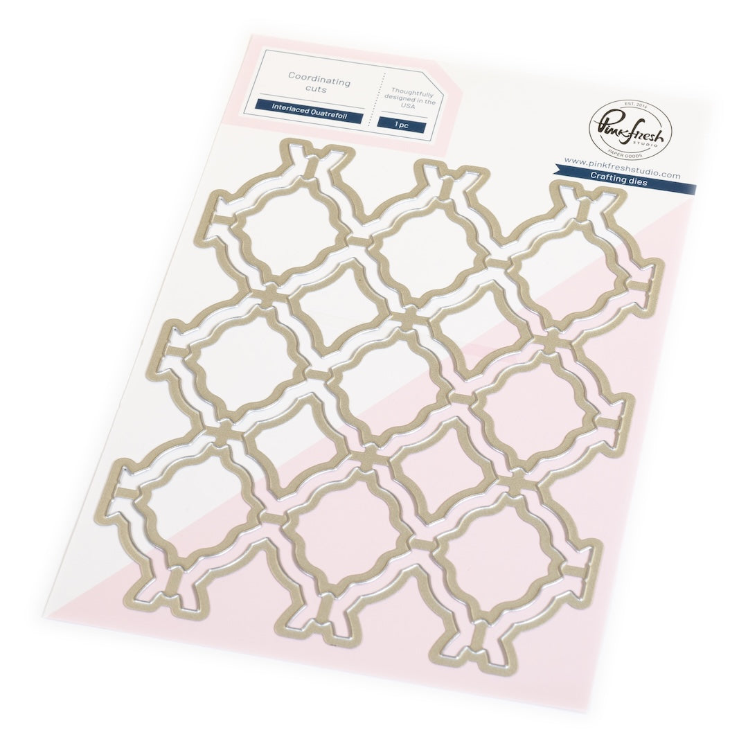 Pinkfresh Studio Interlaced Quatrefoil press plate & Die Bundle