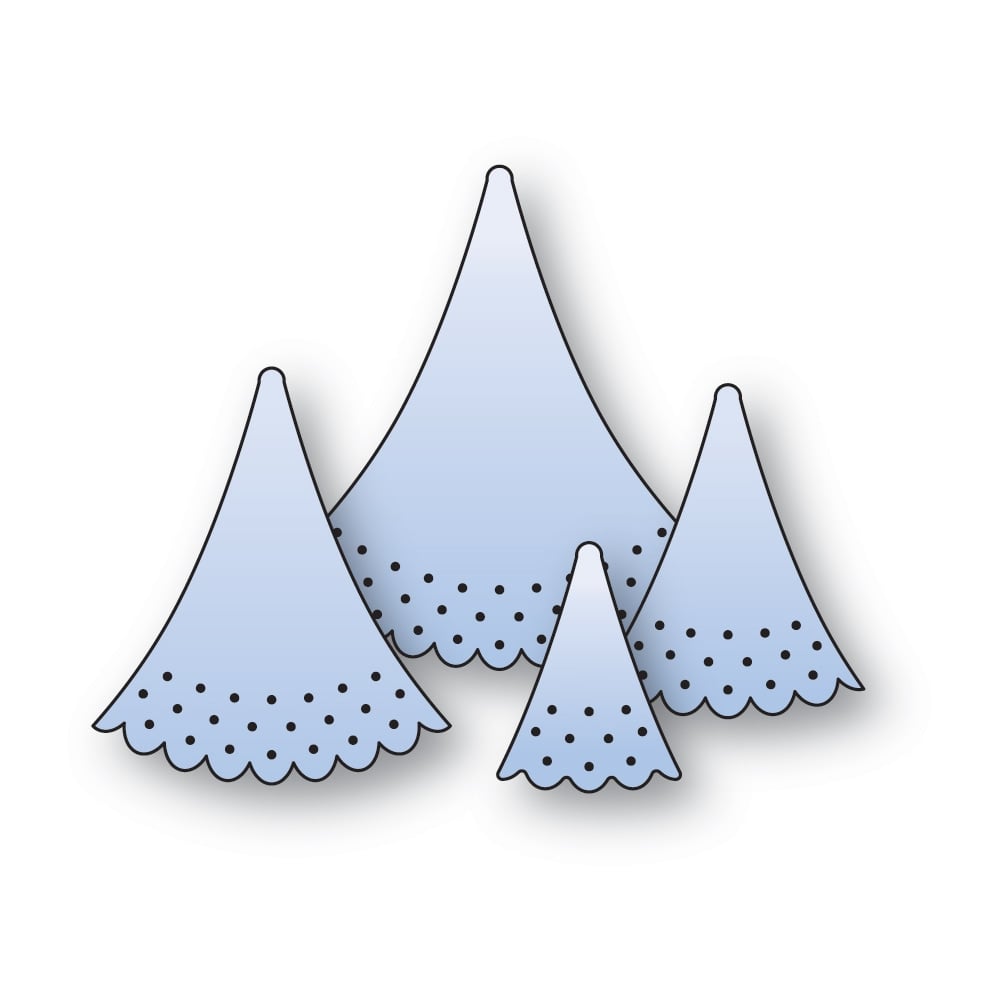 Poppy Stamps 2629 Nordic Dimpled Tree Toppers craft die