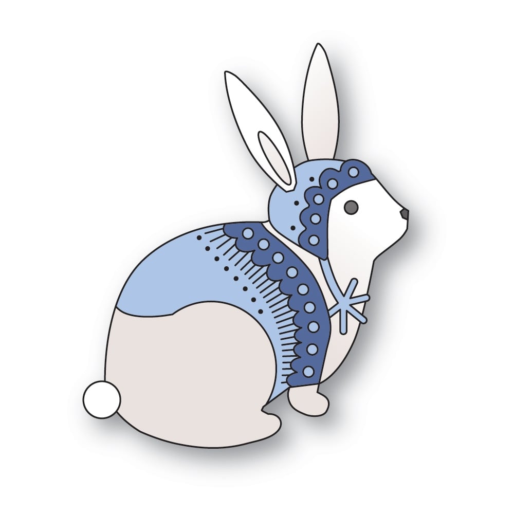 Poppy Stamps 2639 Nordic Winter Rabbit craft die