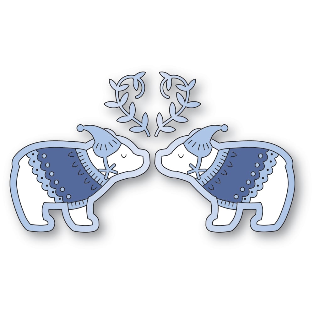 Poppy Stamps 2658 Nordic Polar Bears craft die