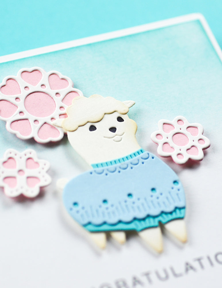 Poppy Stamps 2703 Nordic Cheerful Lamb craft die