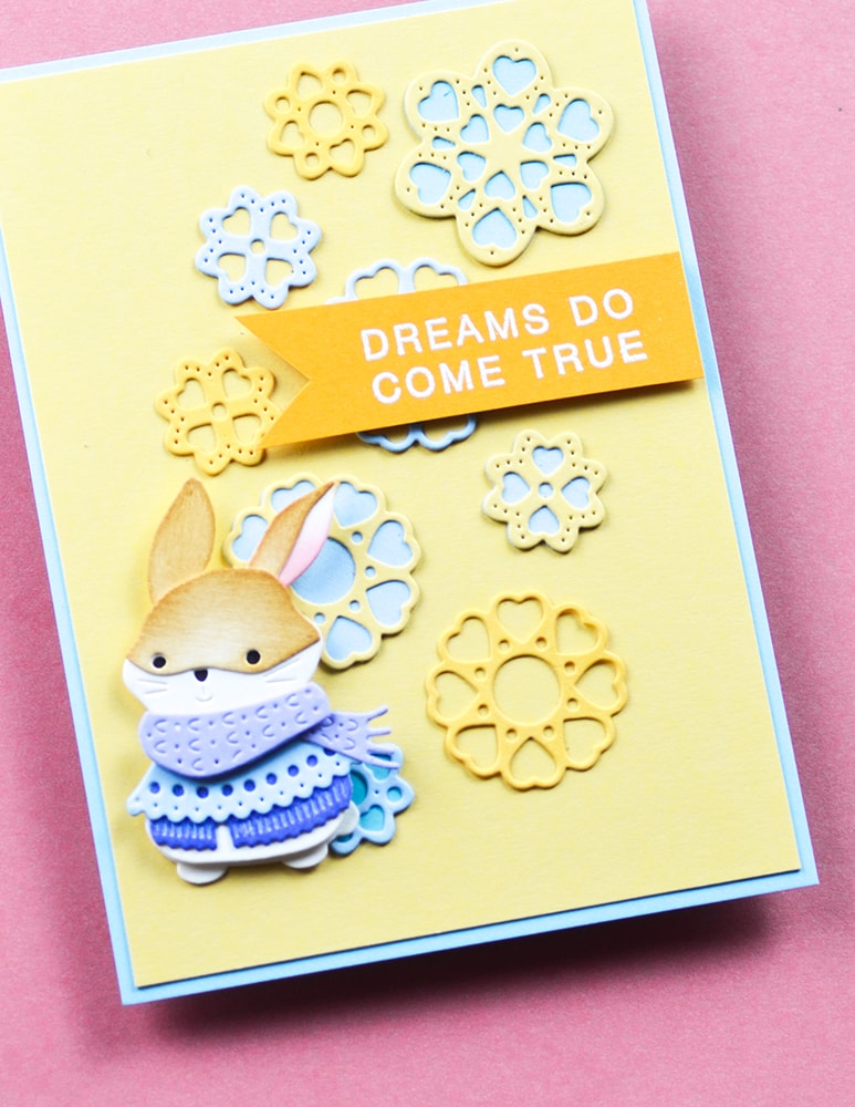 Poppy Stamps 2708 Nordic Bundled Bunny craft die