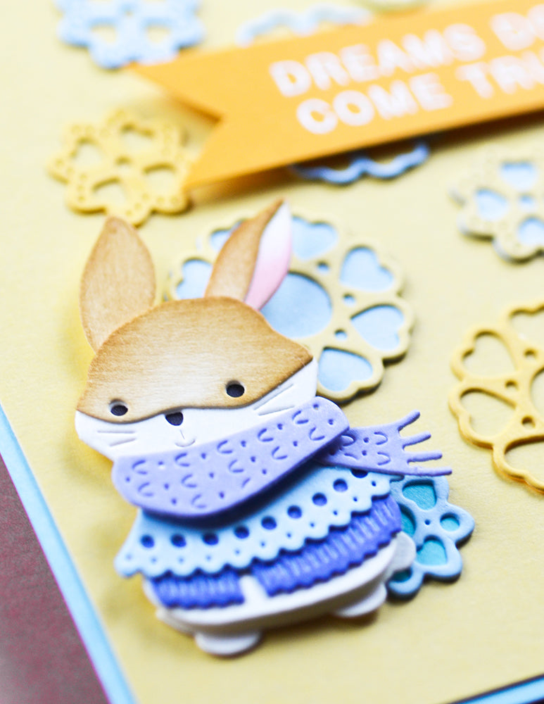 Poppy Stamps 2708 Nordic Bundled Bunny craft die