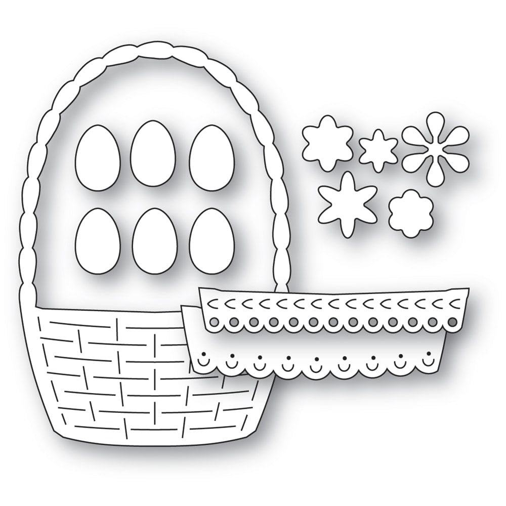 Poppy Stamps 2718 Nordic Basket craft die