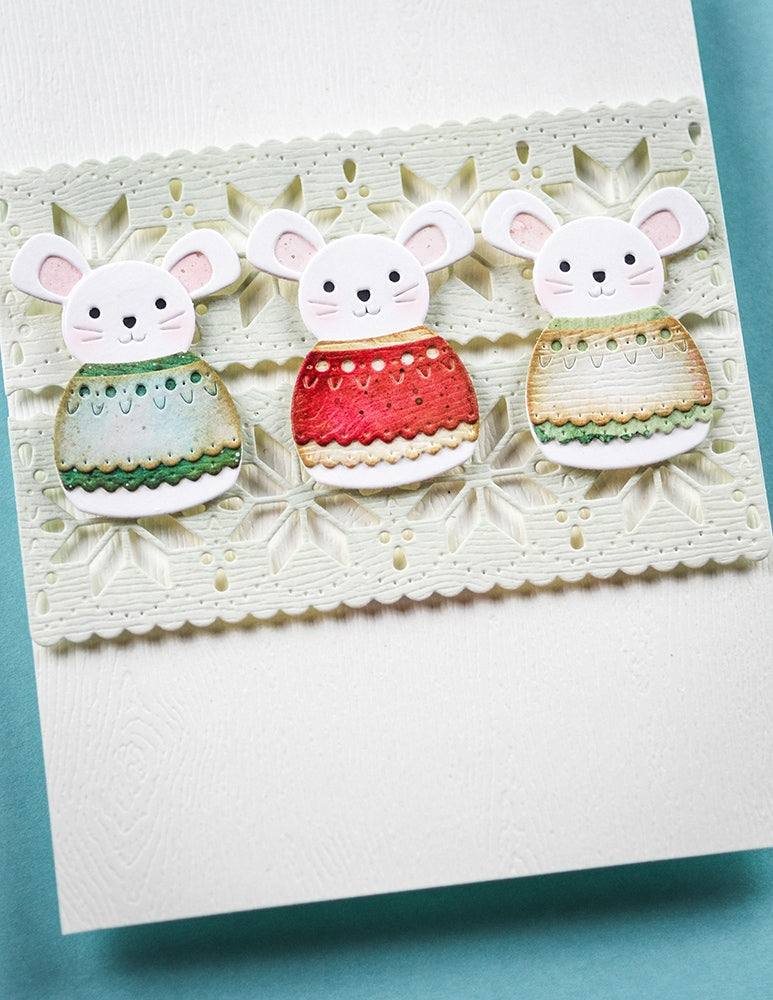 Poppy Stamps 2743 Nordic Merry Mouse craft die