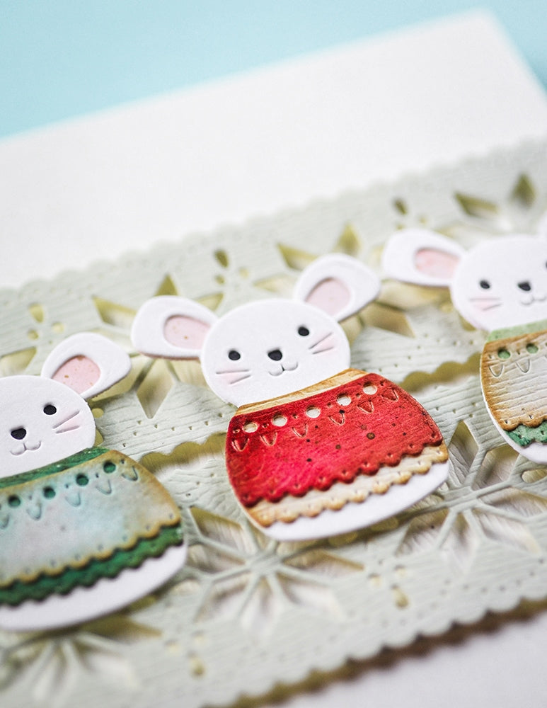 Poppy Stamps 2743 Nordic Merry Mouse craft die