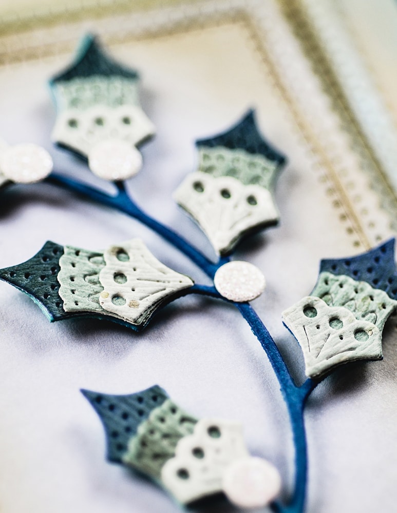 Poppy Stamps 2749 Nordic Holly Sprig craft die