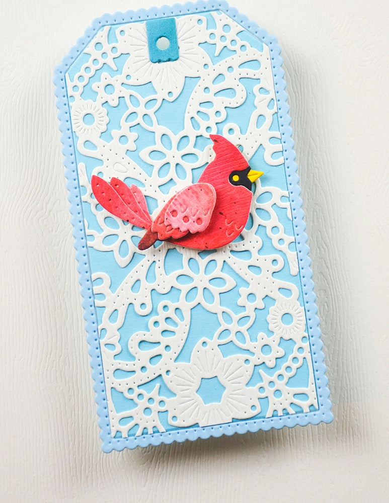 Poppy Stamps 2754 Nordic Resting Cardinal craft die